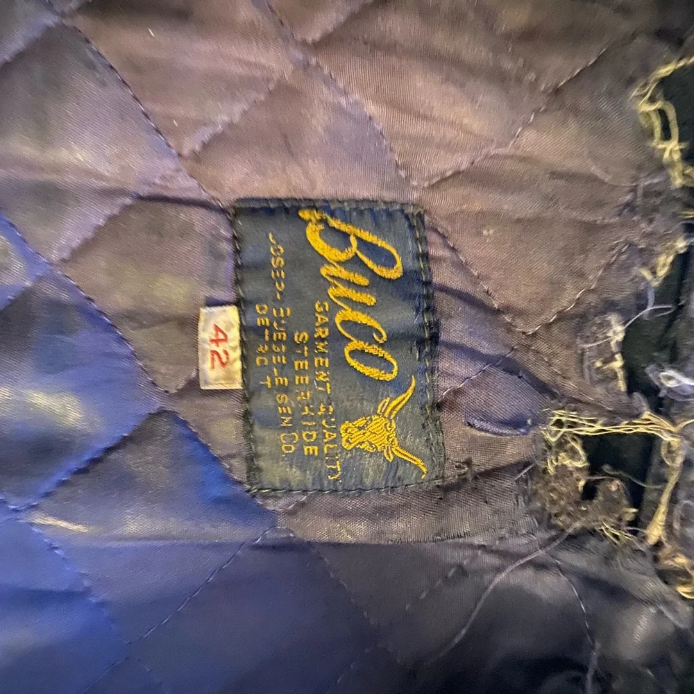 Vintage leather Buco late 1950’s to 1960s. Steer Hide D-pocket J-82 Detroit. - Picture 2 of 11